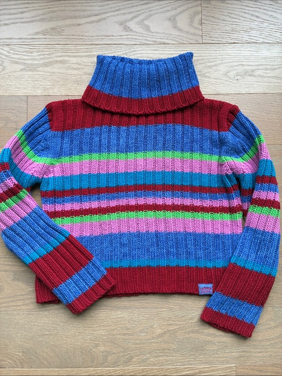La SENZA Other - Vintage Y2K La Senza Girl Striped Knit Turtleneck Sweater Colorful Rainbow